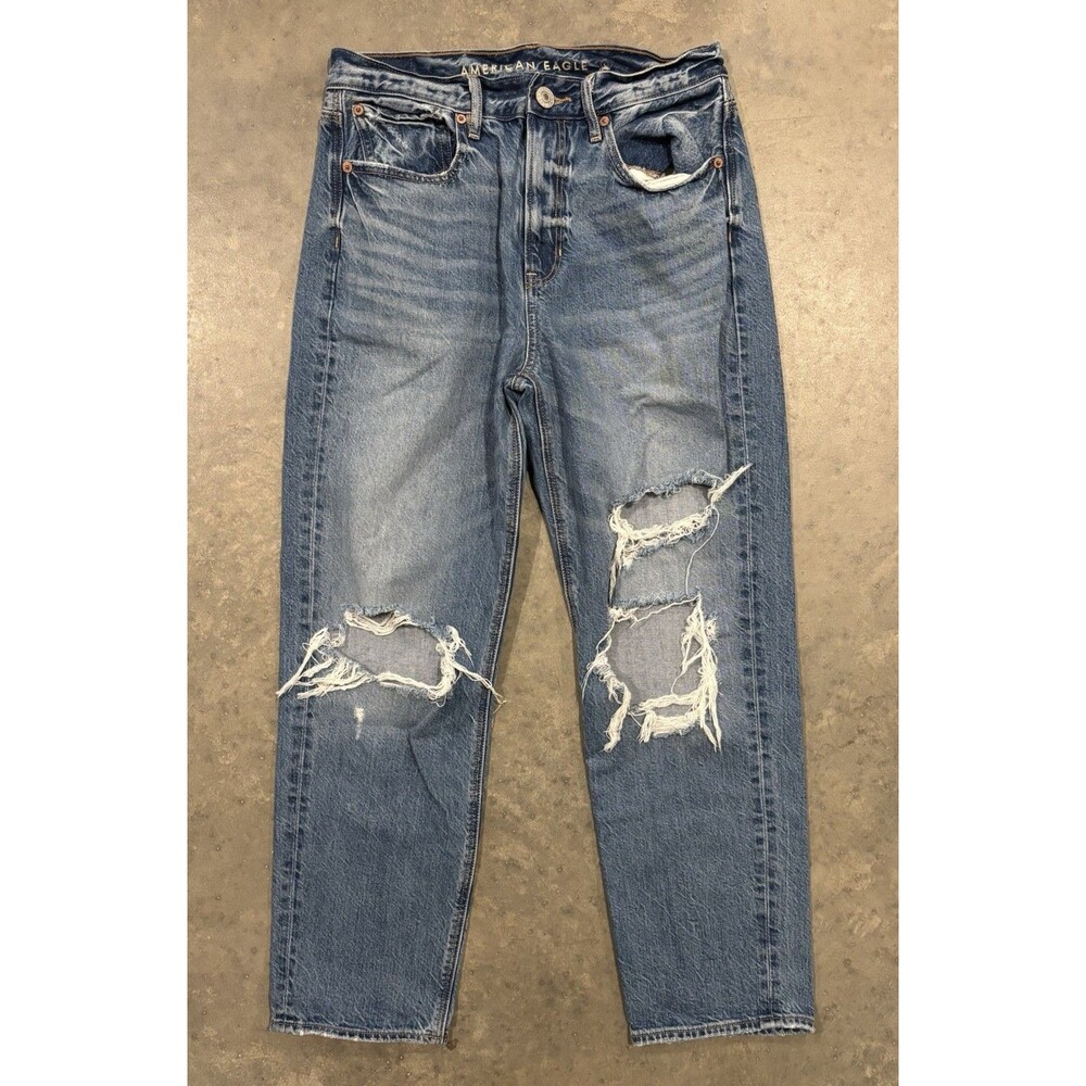 American Eagle 90s Boyfriend Jeans Size 2 Regular 100% Cotton Denim